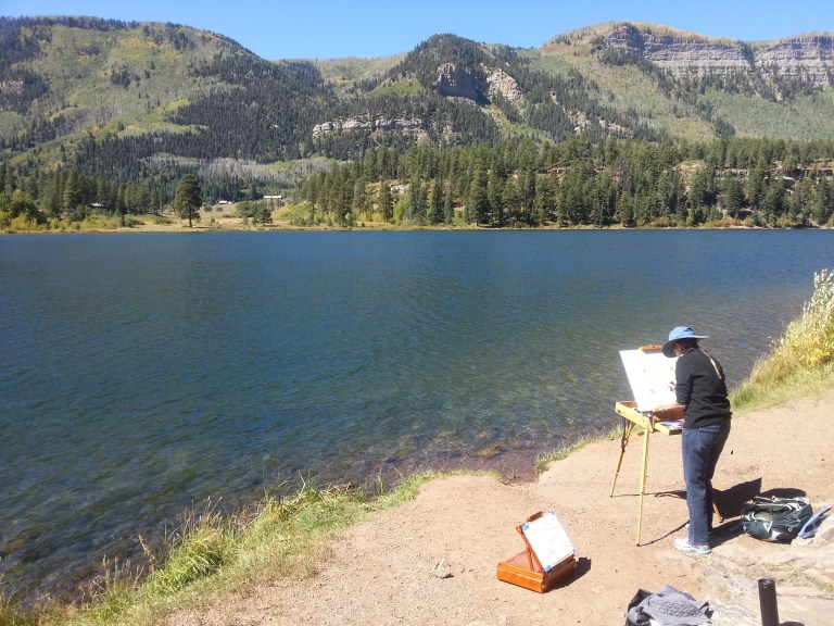 Taller Landscape ~ Mindscape sobre cartografía emocional a través dibujo tradicional y cartografías emocionales, 2017, Haviland Lake, Colorado, USA